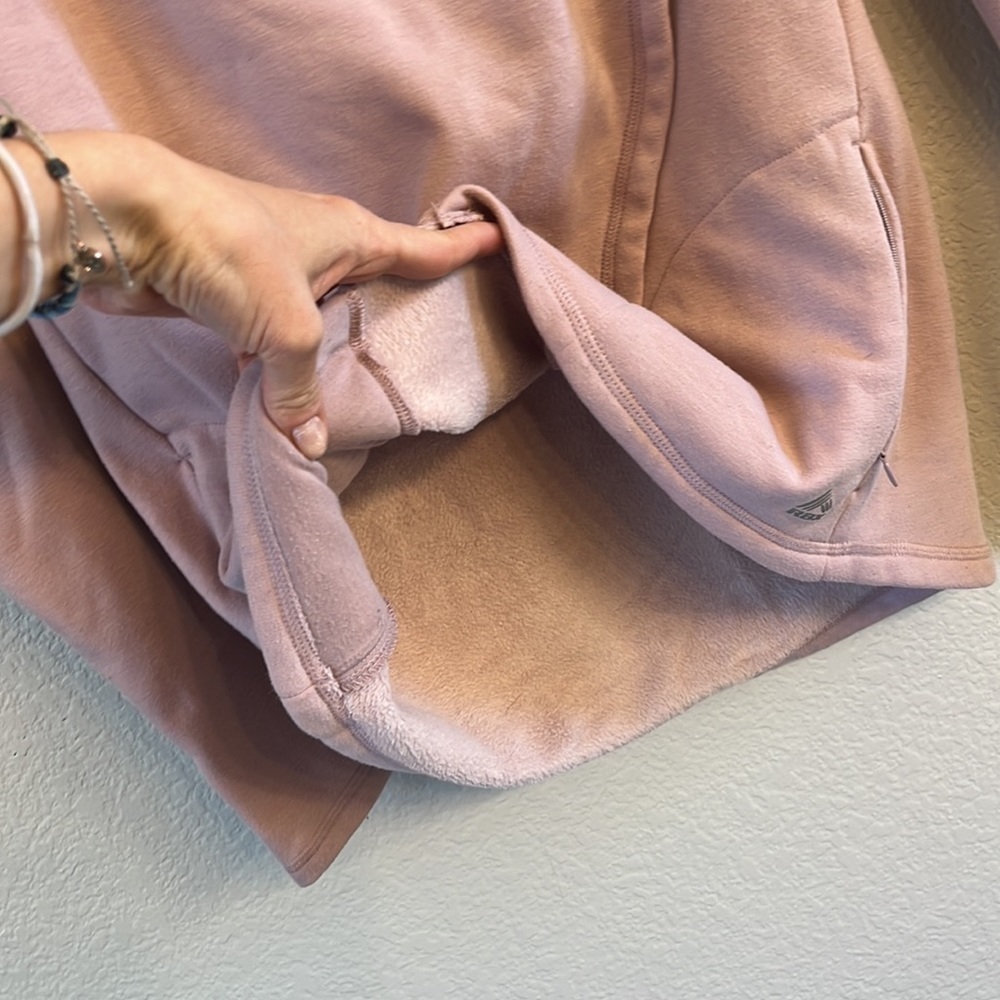 RBX zip up sweater fuzzy blush pink size small - Picture 4 of 12